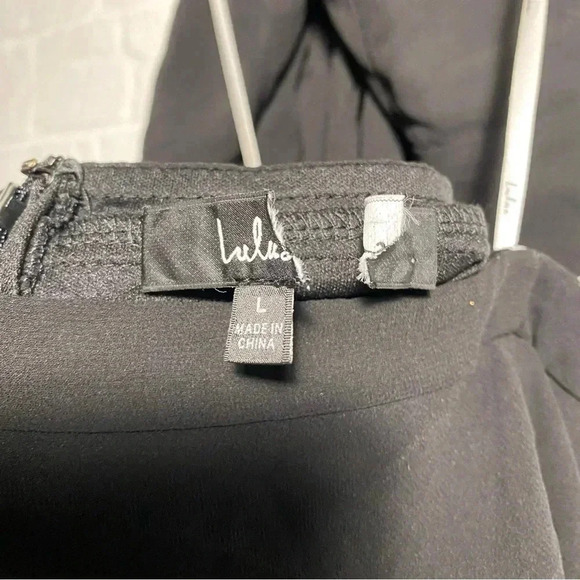 LuLu’s Tiered Black Cut-Out Dress Size Large Romantic Formal Gothic Bridesmaid - Picture 5 of 12